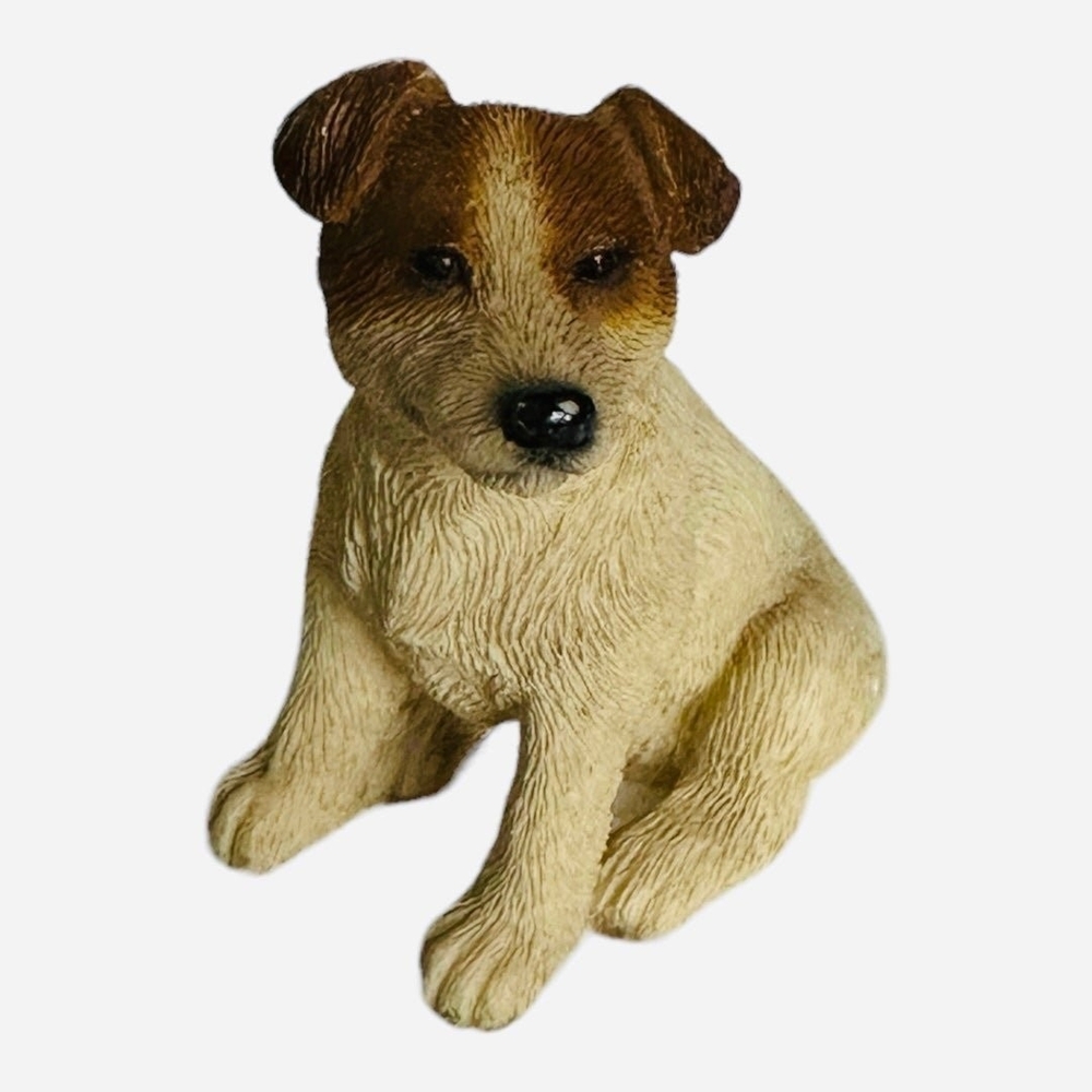 Dog Mate Russell Terrier Puppy Figurine Dog Statue RussTerrier Sculpture VG